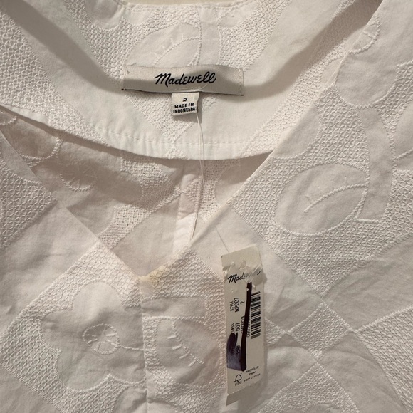 Madewell White Textured Blouse - Picture 3 of 4